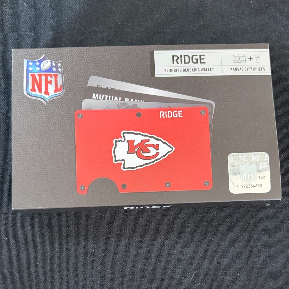 Ridge Red RFID Blocking Wallet - NFL Edition